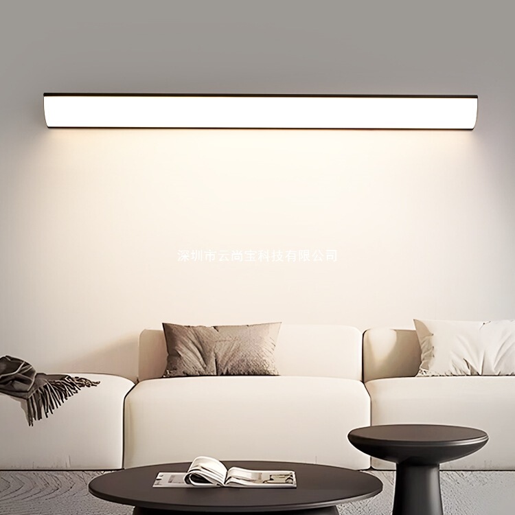 New Accessible Luxury Long Strip Wall Lamp Led Corner Lamp Corner Lamp Black Simple Living Room Bedroom Door Front Lamp Super Bright