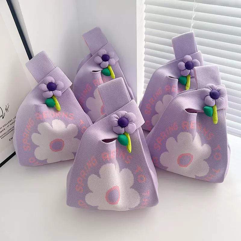 Подарочный пакет для праздников, свадебный подарочный пакет, вязаный цветочный подарочный пакет на день рождения, нишевая высококлассная сумка для лучших подруг