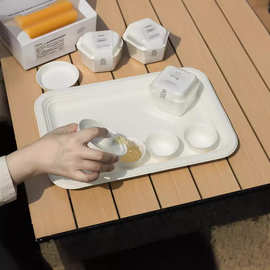 一次性功夫茶杯便携可定甘蔗纤维纸浆盒降解纸杯茶水纸浆商务小号