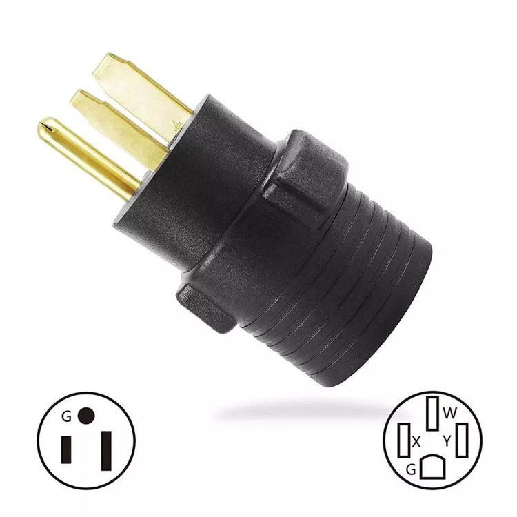Supply American standard RV RV conversion plug us 50 an 1450p plug to 1450R socket conversion adapter Supply American standard RV RV conversion plug us 50 an 1450p plug to 1450R socket conversion adapter