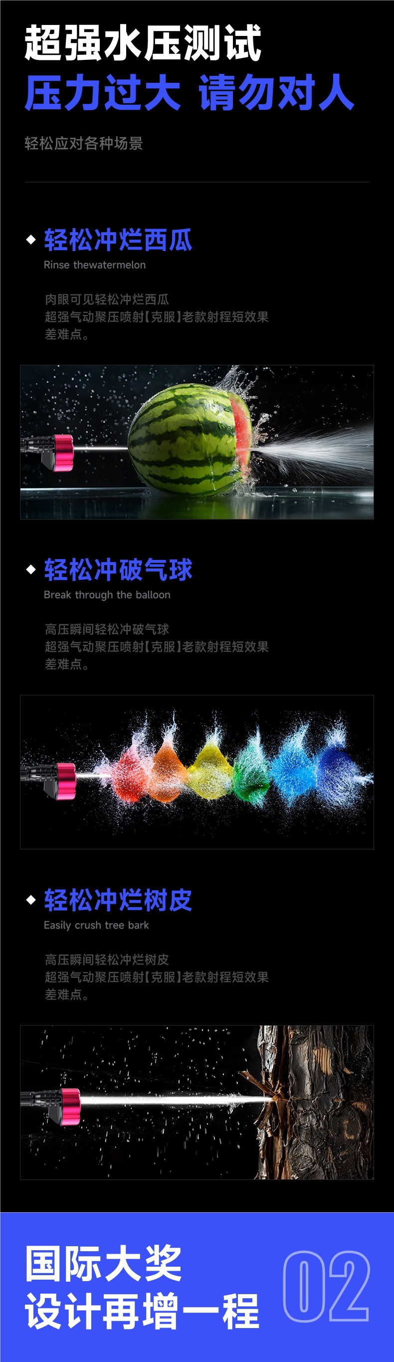 [Imported from German] Wireless Car Washing Machine High-Pressure Water Gun Household Super Strong Floor Washing 2025 New Electric Supercharging Artifact