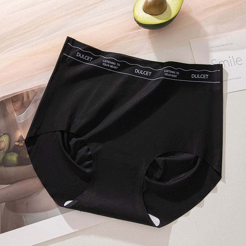 Ropa interior sin costuras para mujer entrepierna antibacteriana de algodón puro 2024 nueva seda de hielo de secado rápido sin pellizco cadera cintura alta para mujer refrescante