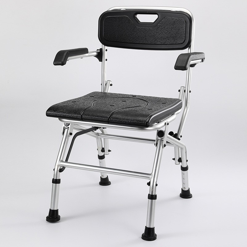 Silla de Baño Portátil de Aleación de Aluminio Plegable Antideslizante para Baño image 14