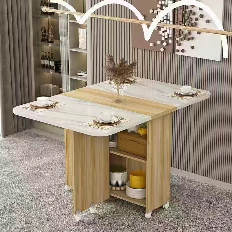 직사각형(얕은 캐비닛 + 인조 흰색 대리석 패턴)