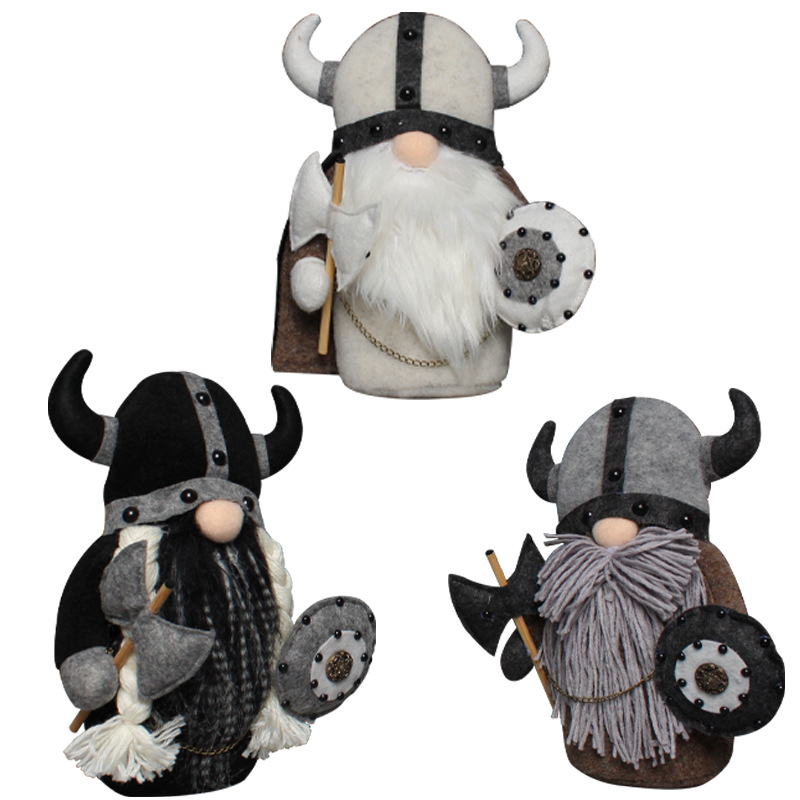 Estación independiente transfronteriza personalizada Nuevo producto Viking Warrior Gnome Doll Viking Warrior Gnome Doll