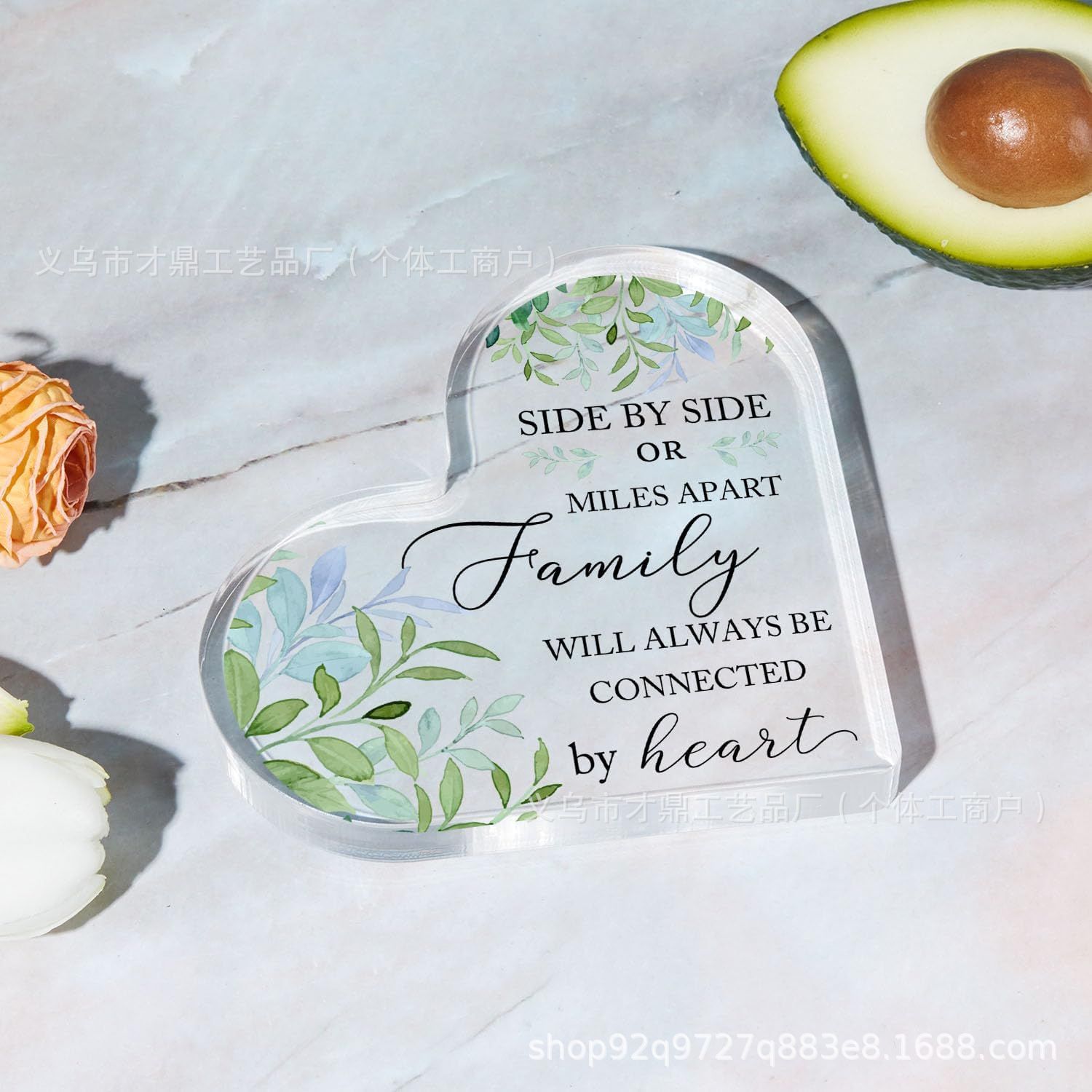 亚马逊跨境新品爱心亚克力桌面摆件送朋友节日礼品桌面装饰品摆件