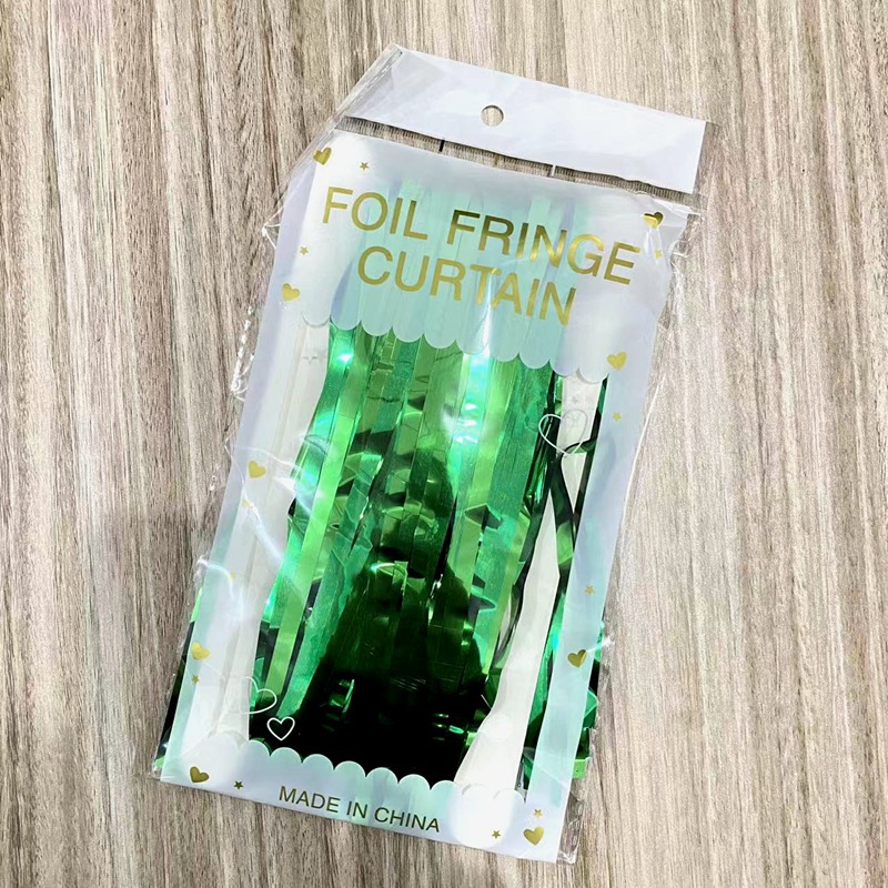 Cortina de lluvia, accesorios de decoración de cumpleaños, borlas, flores de dibujo, fondo de fiesta de boda, cortina de puerta de seda de lluvia de color 1*2m