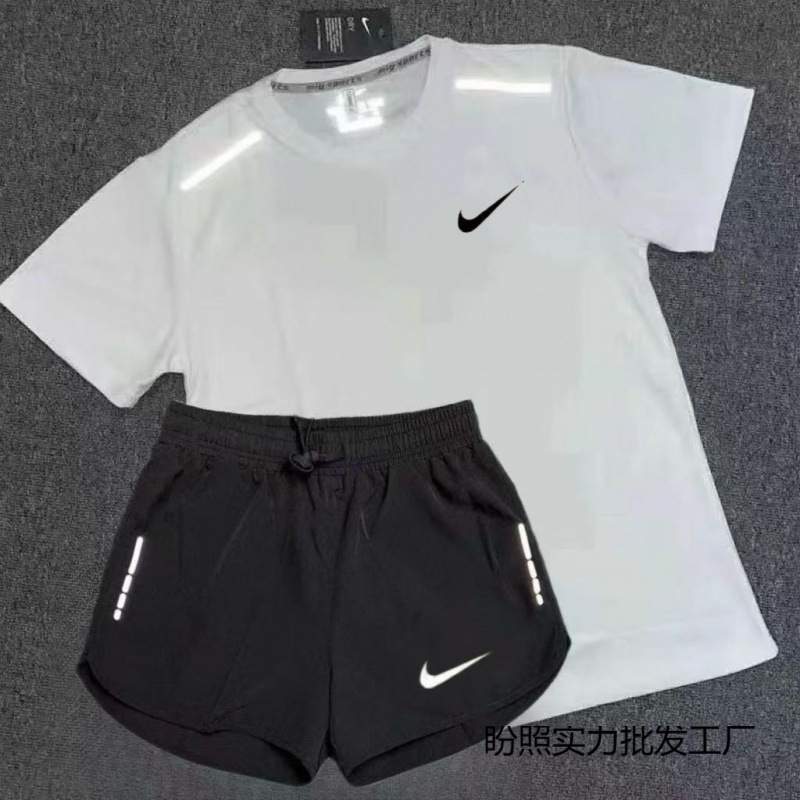 2025 夏 速乾性 ランニング トレーニング セット 男女兼用 マラソン フィットネス 陸上競技 半袖 ショーツ スポーツ専用|undefined