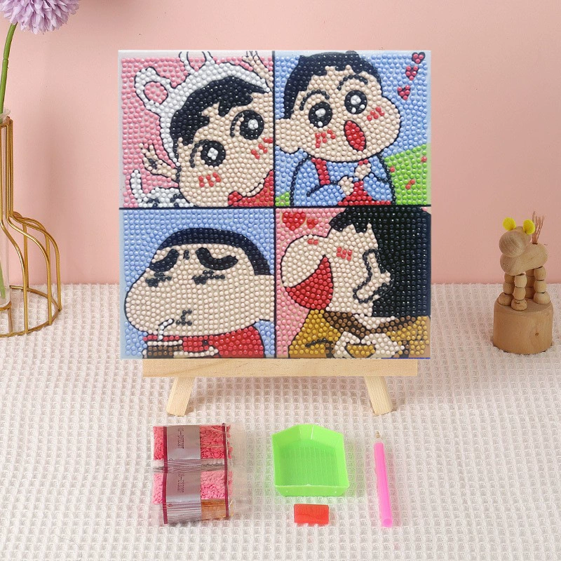 Алмазная вышивка (canvas) Genshin Impact DIY, 20×20 / 30×30, деревянная внутренняя рама и набор инструментов