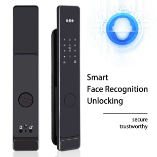 All-through lock face recognition WIFI remote control door lock fingerprint card key password lock