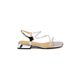Grape mom with summer square head transparent flash diamond sandals with thick heel small size women's plus size shoes 41-43
