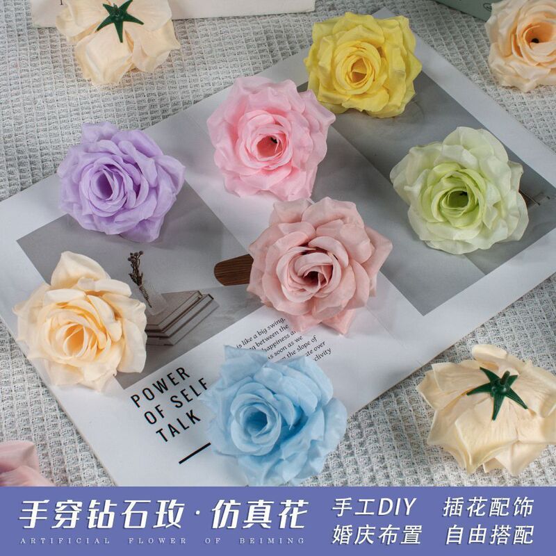 Artificial Flowers with Diamond-Encrusted Roses, Fake Flowers, Artificial Flowers for Weddings, Home Decor, Aisle Decorations, Photo Shoots, Roses for Cross-Border Sales