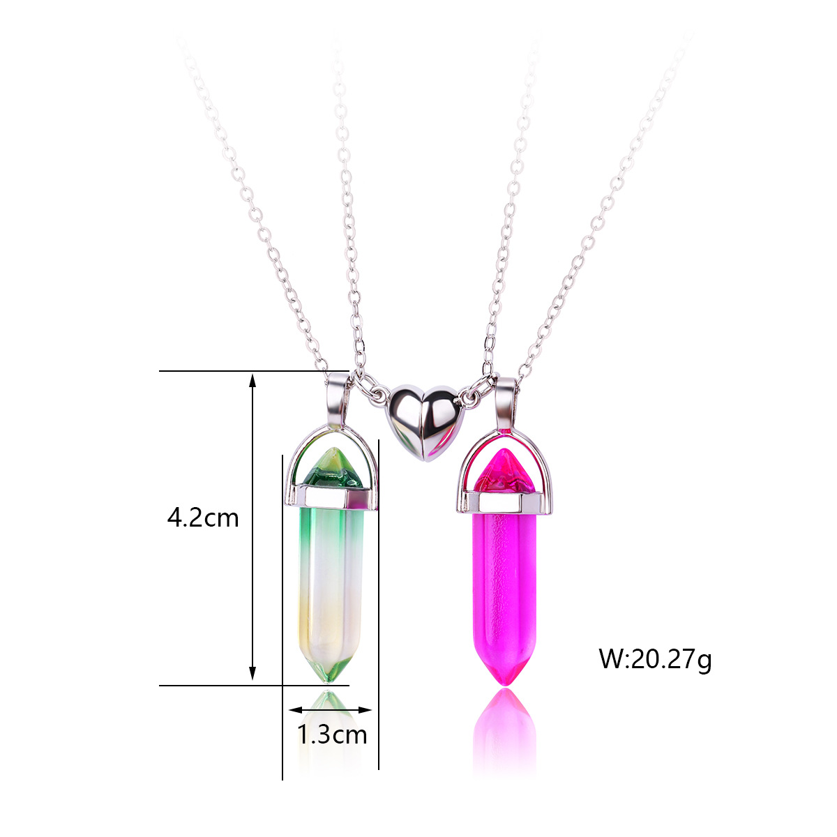 24g Weight Natural Stone Pendant Material Pendant Necklace Classification Copper Clad Iron Chain Material cable chain Chain Type 1 Pair Quantity Daily Occasion natural stone, Copper Clad Iron Material Geometric, Heart Shape Pattern Couple Gender Hip-Hop Style Hip-Hop Geometric Heart Shape Natural Stone Copper Clad Iron Cable Chain Pendant Necklace In Bulk 1