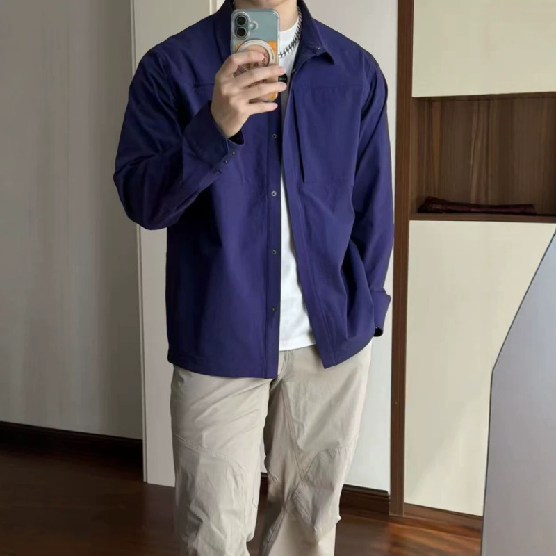 Corning Nylon Summer Lapel Loose Soft Shell Shirt Jacket Summer Men's Sun Protection Quick-Dry Cool Casual Jacket Corning Nylon Summer Lapel Loose Soft Shell Shirt Jacket Summer Men's Sun Protection Quick-Dry Cool Casual Jacket