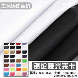 现货供应锦纶哑光莱卡布四面弹速干冰感泳衣内衣舞蹈运动服装面料