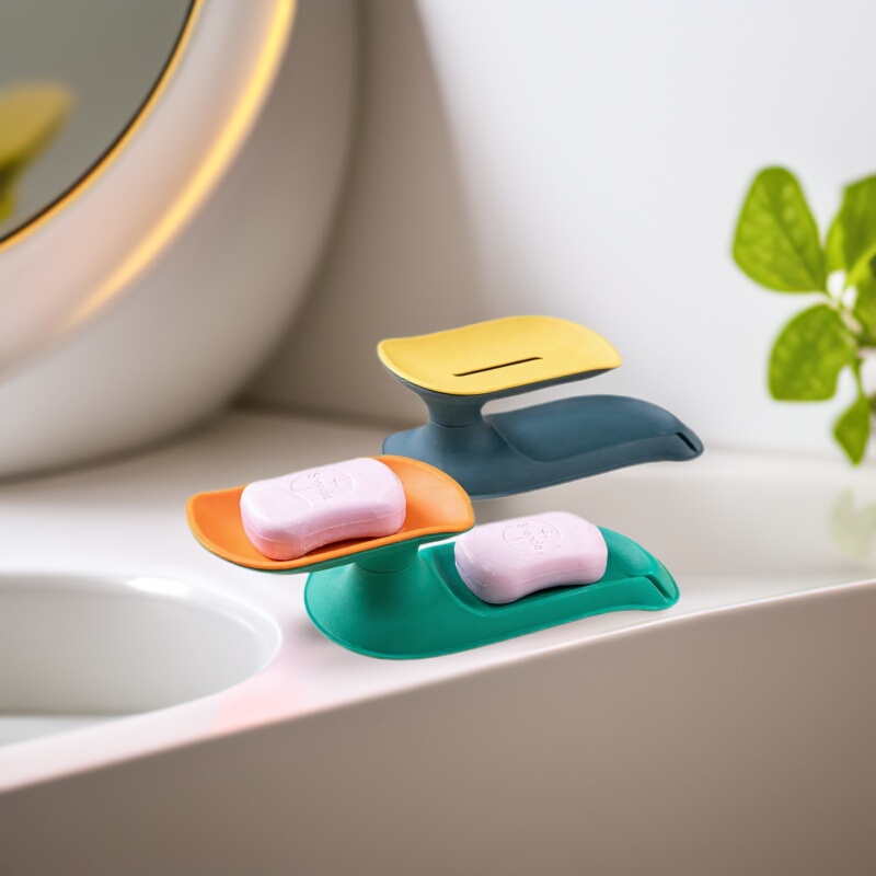 Cross-Border New Model No-Drill Rotatable Soap Holder Multi-Layer Handmade Soap Bathroom Storage Rack Creative Soap Storage Box