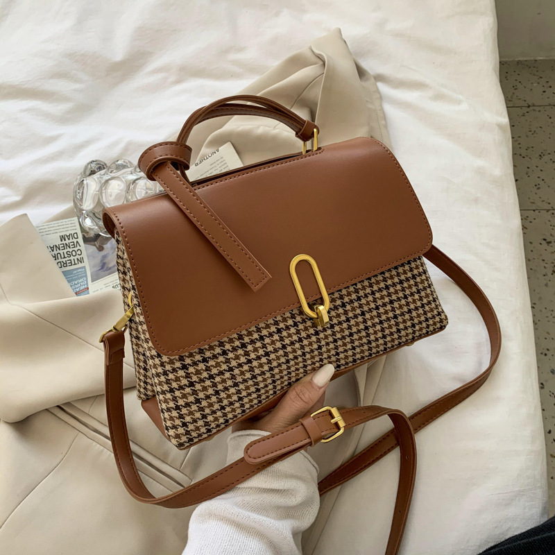 American Purchasing Small MK Jacquard Cloth Contrast Color Small Bag Women's Bag 2020 New Trendy Western Style Single Shoulder Messenger Bag Foreign Trade