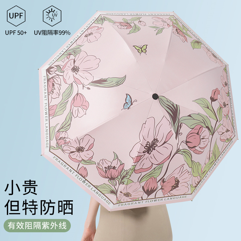 雨伞24骨自动大号森系女学生折叠伞双人防晒晴雨两用太阳伞批发伞|undefined