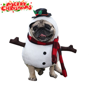 New foreign trade Christmas Halloween pet funny clothes dog snowman transformation clothes medium and small dog clothing