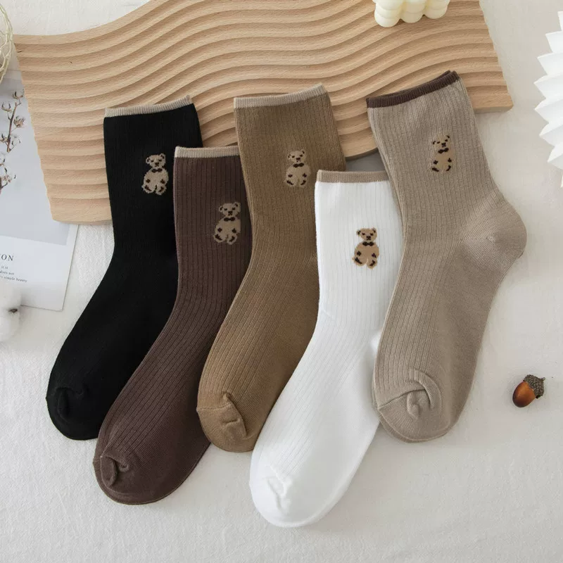 Colored retro knee socks, mid-length