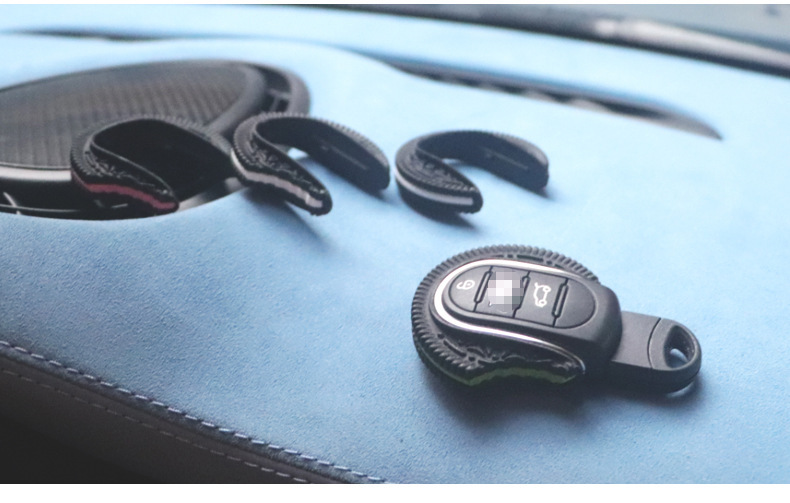 Suitable for Bmw Mini Car Key Shell Keychain Cooper Oreo Cute Key Protection Set for Men and Women