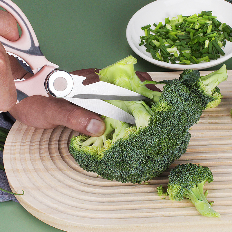 Fish Bone Panda Multi-functional Stainless Steel Powerful Chicken Bone Duck Fish Food Scissors Kitchen Scissors Supplier