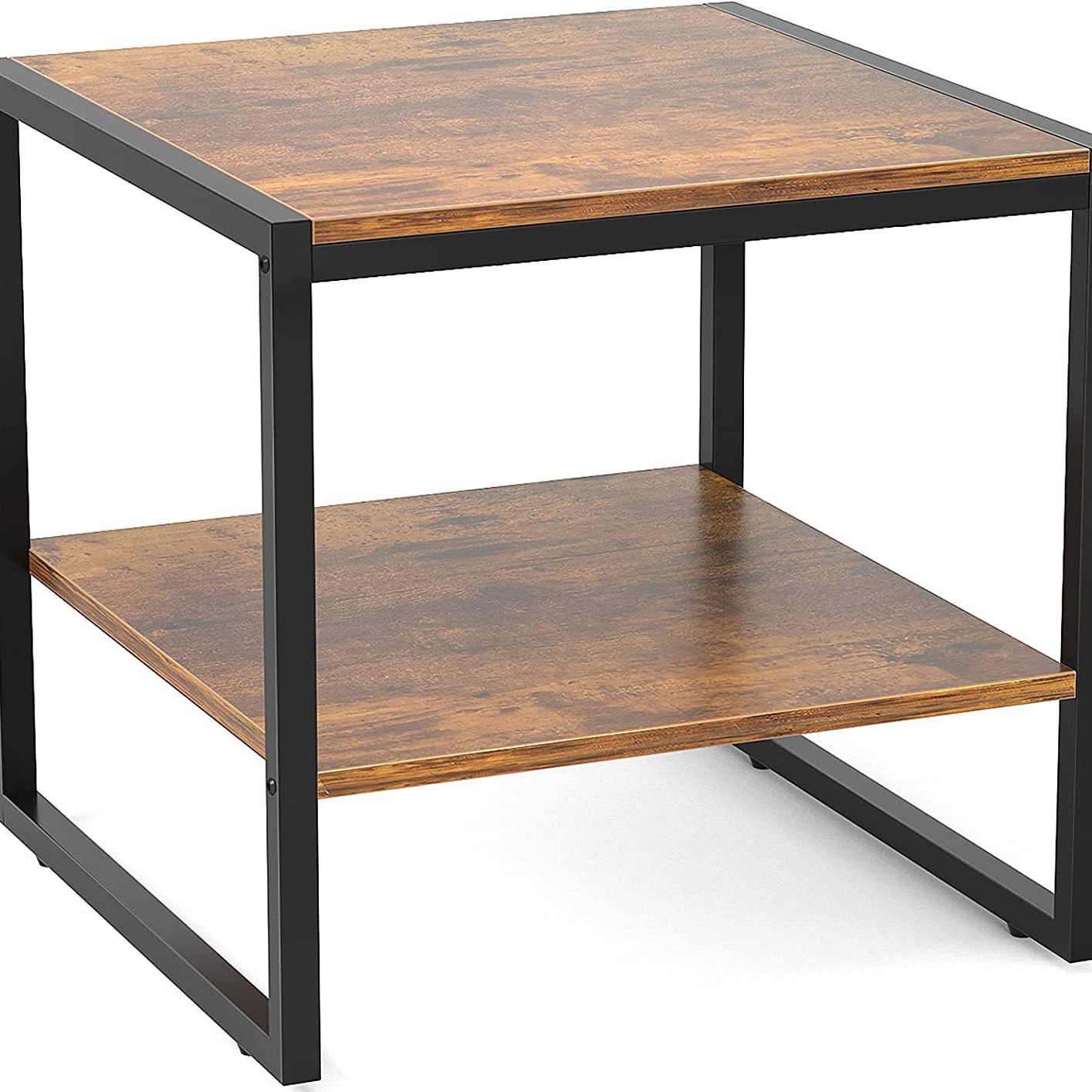 跨境专供简约钢木家具卧室床头柜简易客厅沙发边桌茶几阳台小方桌