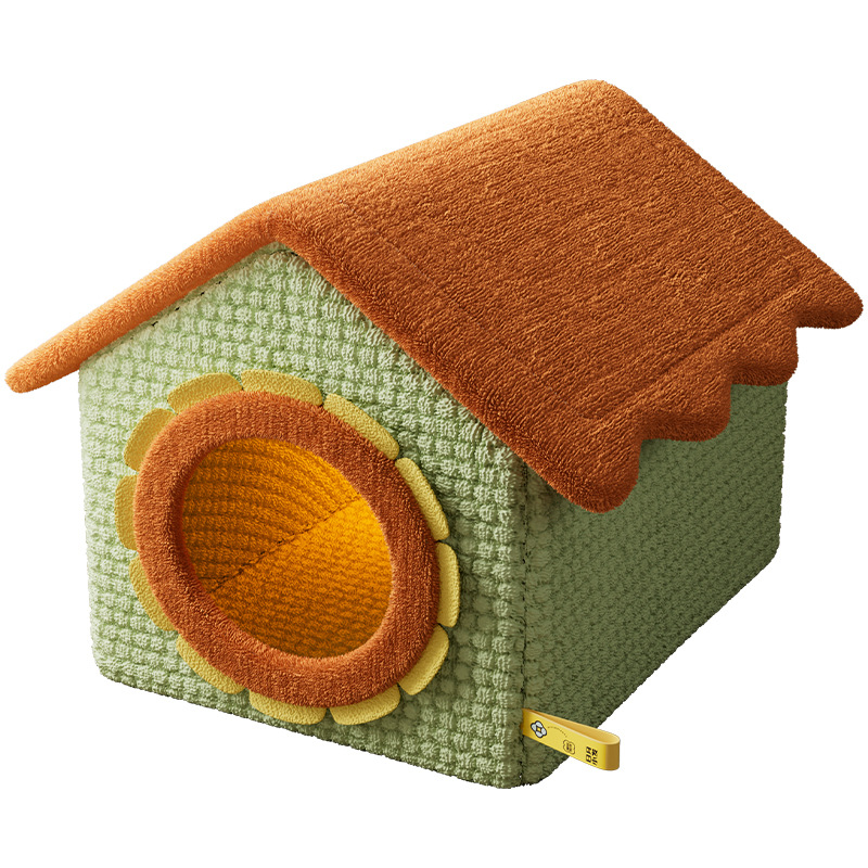 Nuevo Otoño e Invierno nido girasol casa nido caliente perrera gato nido extraíble y lavable cuatro estaciones universal pequeña casa al por mayor