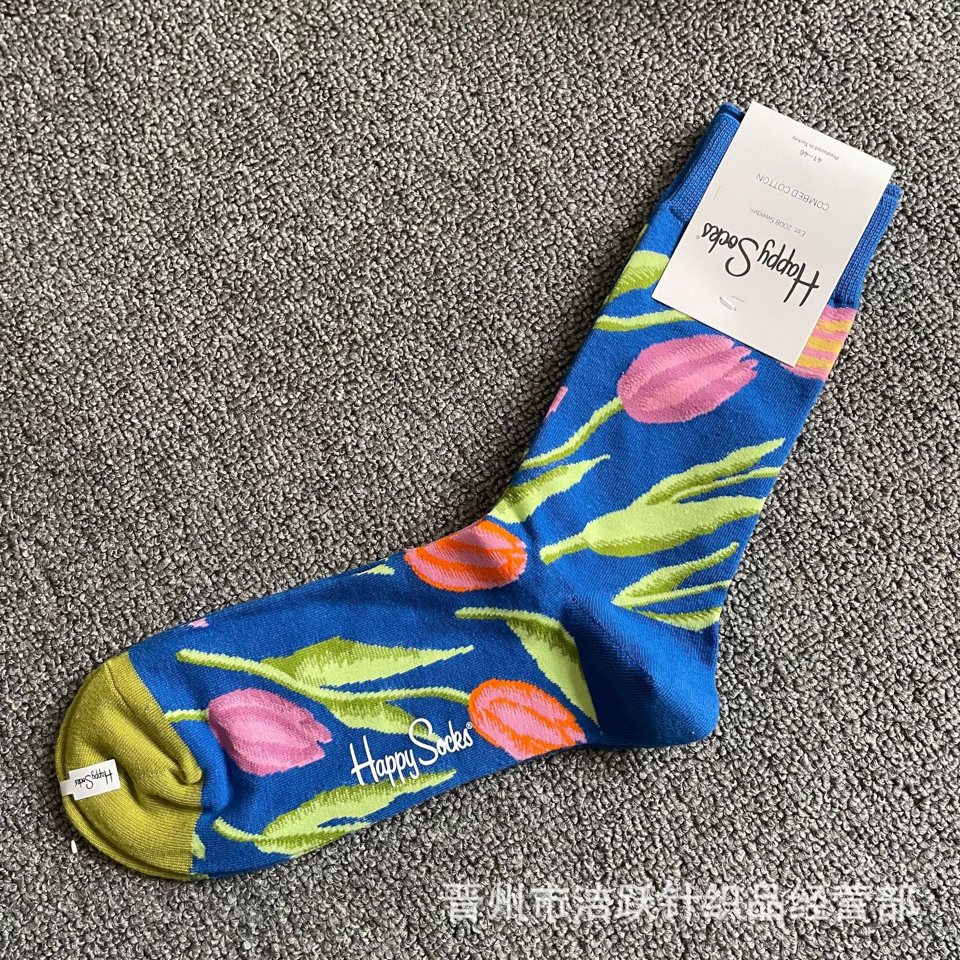 Happy socks新品高品质ハイレザー男性ソックススウェーデンコットンソックスファッションソックスカップルinsロング美脚ソックス
