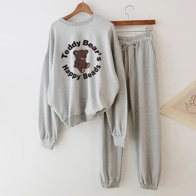 Ensemble de jogging femme en velours de coton pour le printemps_voghion.com