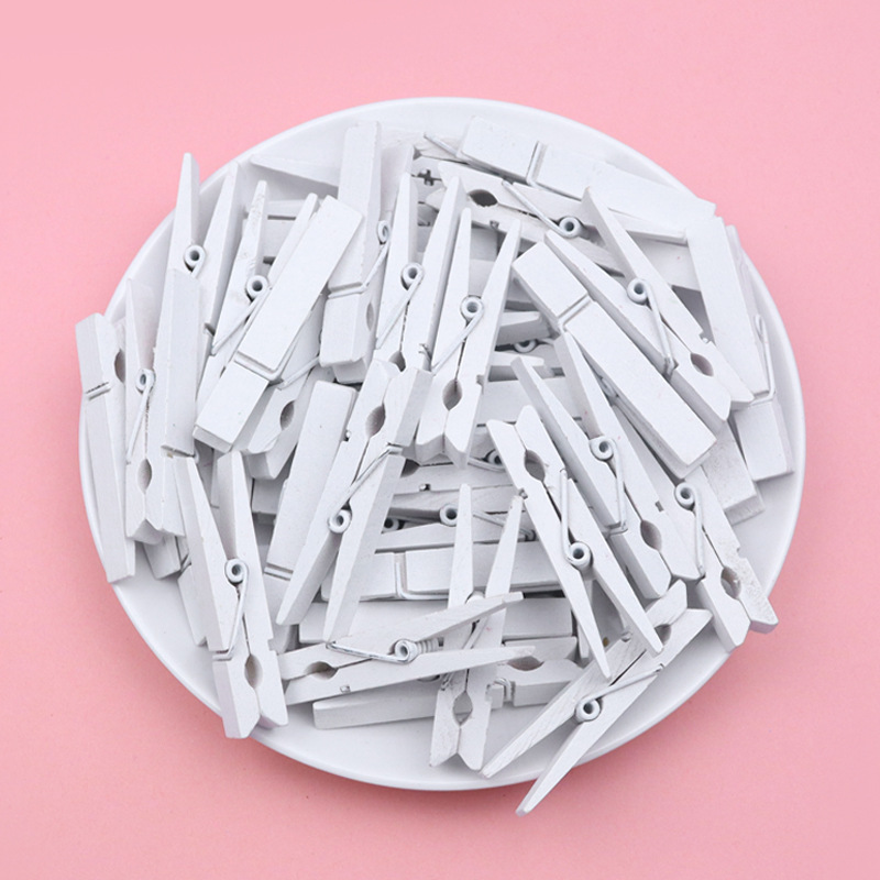 Ventas directas de fábrica 2.5 ~ 7,2 cm, clip de madera de color de madera, clip de almacenamiento, clip de foto de clip de madera pequeño, artesanía de madera