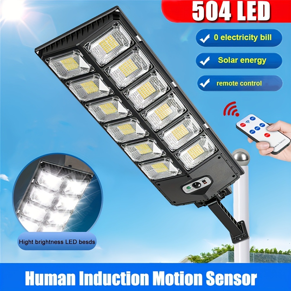 1pc Solar Street Light 504 led Super Bright Solar Parking