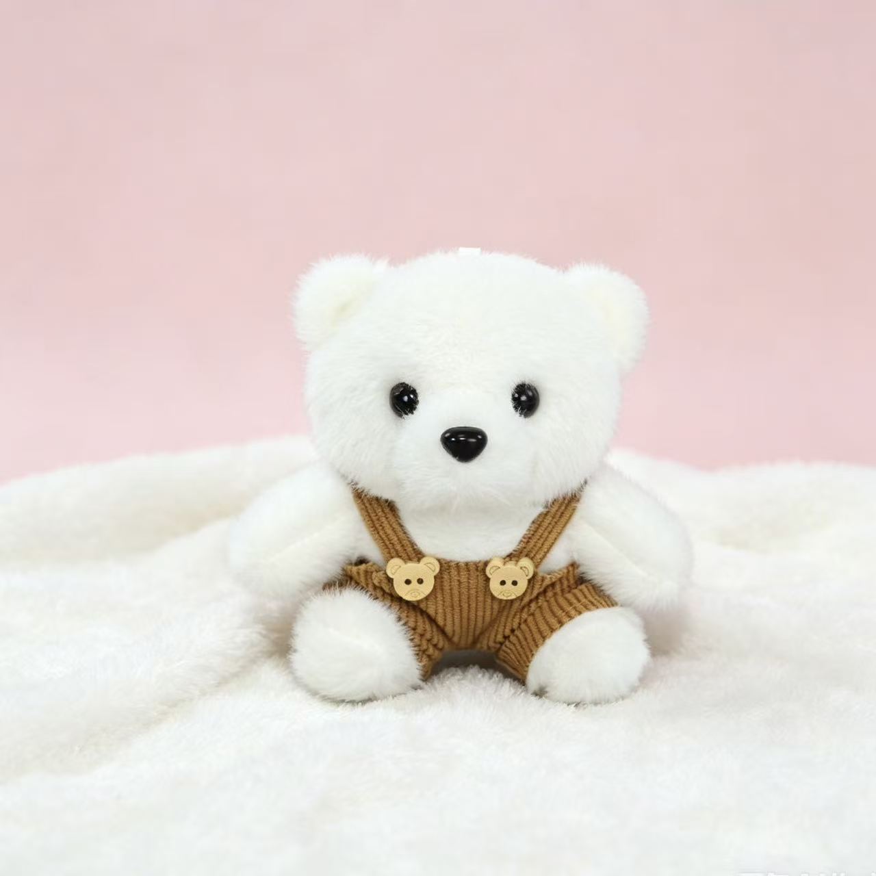 Vestido osos llaveros muñecas de peluche camisetas pantalones mochila colgante pequeño regalo colgante muñeca de peluche