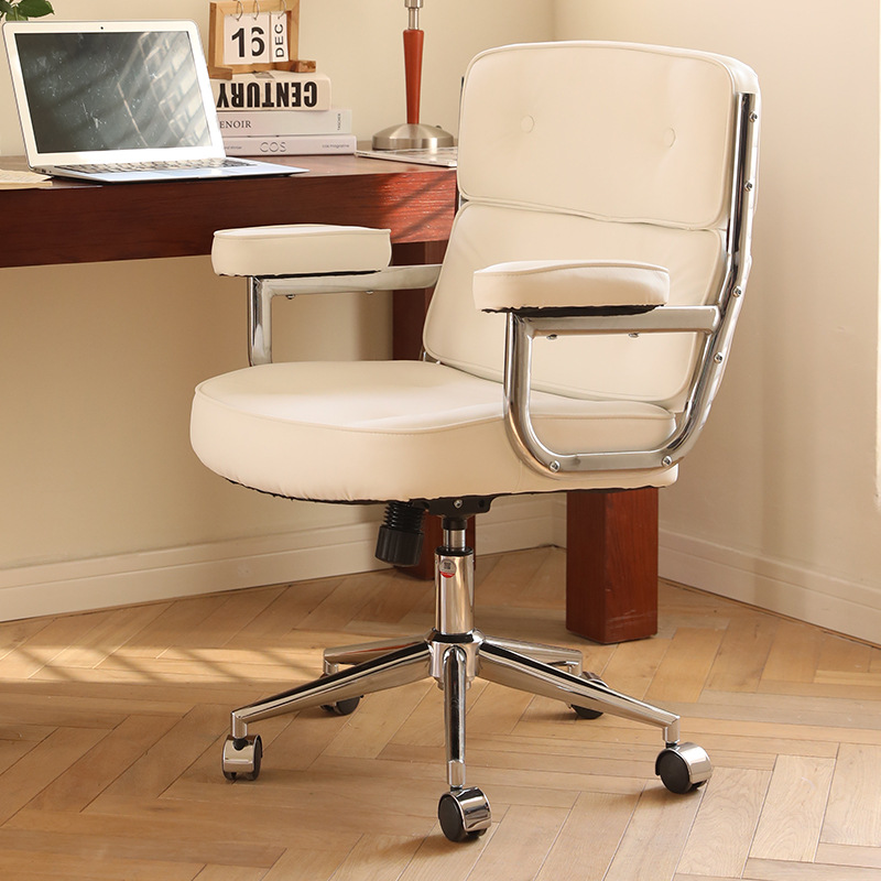 Silla de computadora de lujo ligero, silla de escritorio para el hogar, silla de tocador, cómoda sala de estudio sedentaria, silla giratoria de oficina nórdica, sofá de ocio