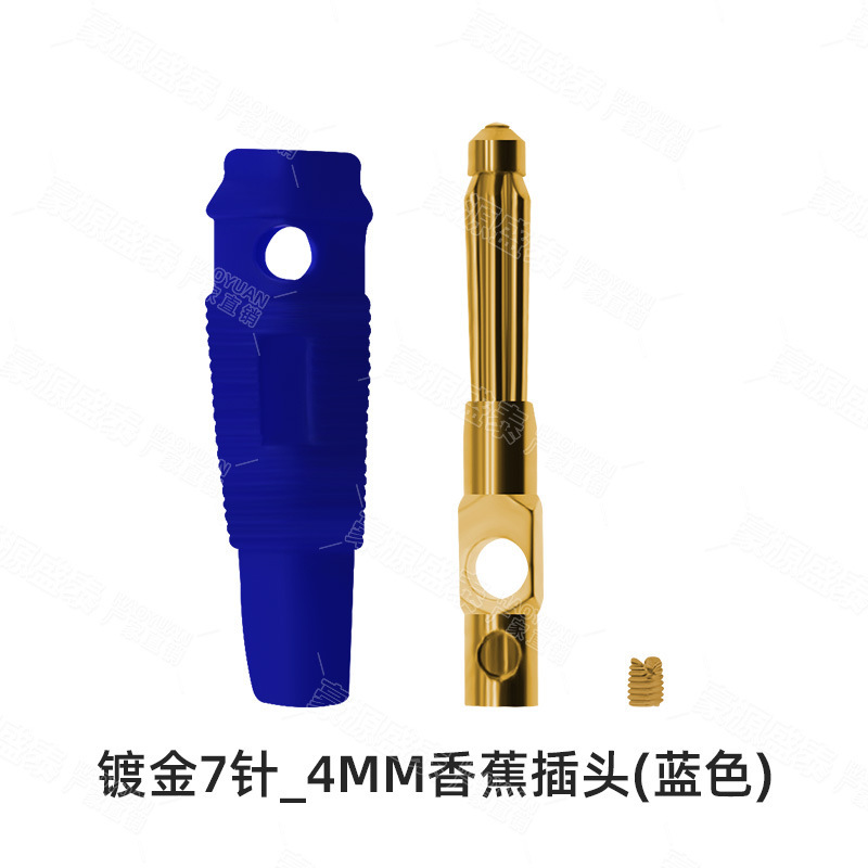 純銅ハンダレス32a大電流高圧バナナジョイント4mmバナナプラグスピーカーコードバナナヘッド7ピン|undefined