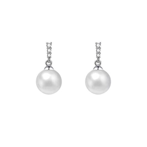 French pearl earrings new 2024 hot style light luxury high-end temperament earrings retro small fragrance simple earrings