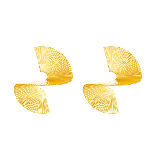 European and American ins style exaggerated irregular earrings for women, personality and temperament fan-shaped sequin earrings cross-border fashion earrings