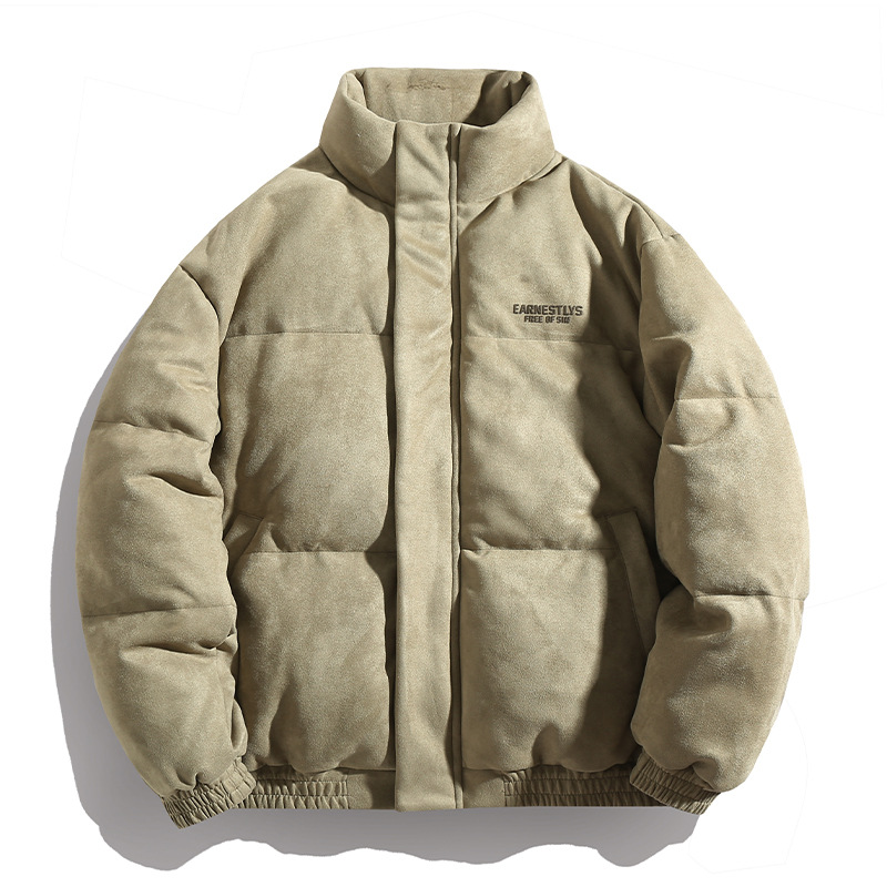 Nuevo abrigo de pan engrosado pareja marca de moda abrigo de algodón acolchado Abrigo acolchado de gamuza retro americano para hombres y mujeres invierno