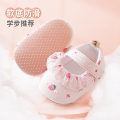 Children's Walking Shoes 23 Spring and Summer New Girl's Anti-slip Floor Shoes with Socks Soft Sole Comfort Baby Straps Shoes Wholesale