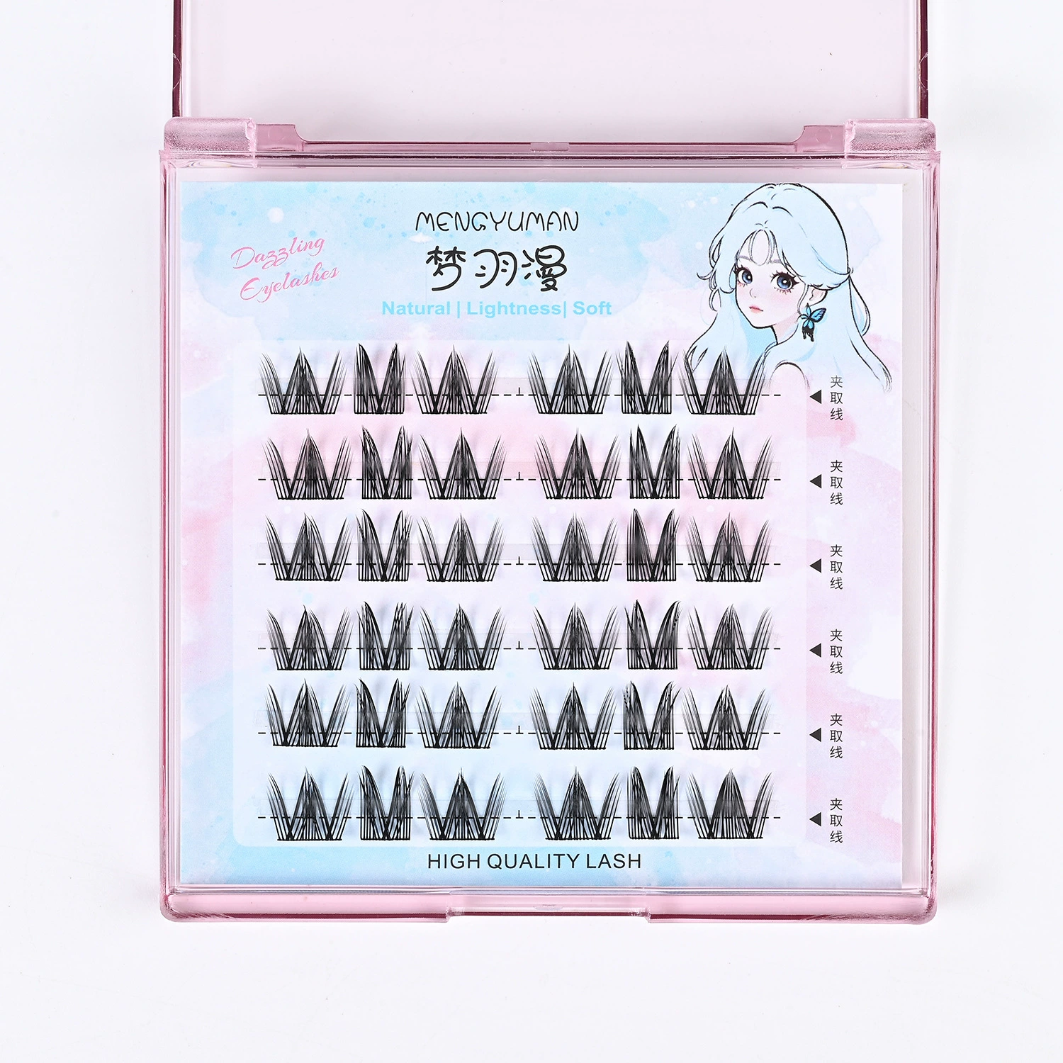 Dense curling lengthening false eyelashes, natural volume