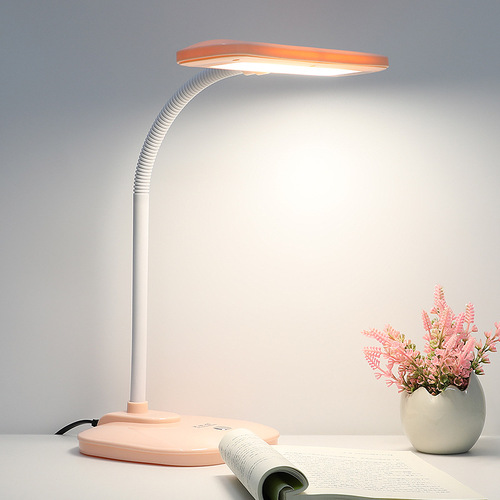 LED desk lamp eye-care study desk lamp for university students, plug-in, simple style reading night light, three color adjustable lighting, high brightness, no flicker