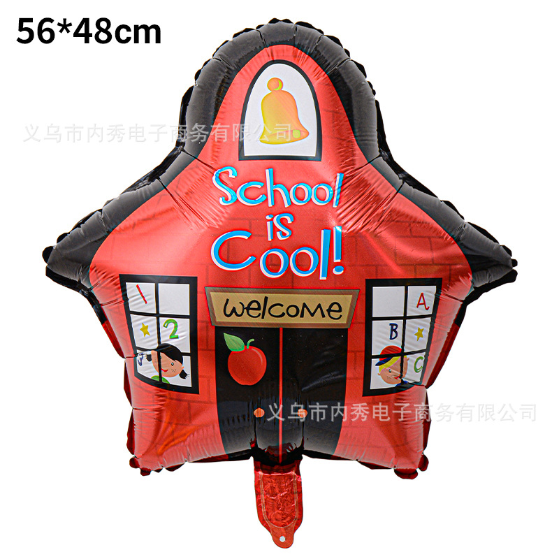 ¡Bienvenido a casa transfronteriza! Bienvenido a casa carta globo Fiesta de la escuela traje de globo de película de aluminio