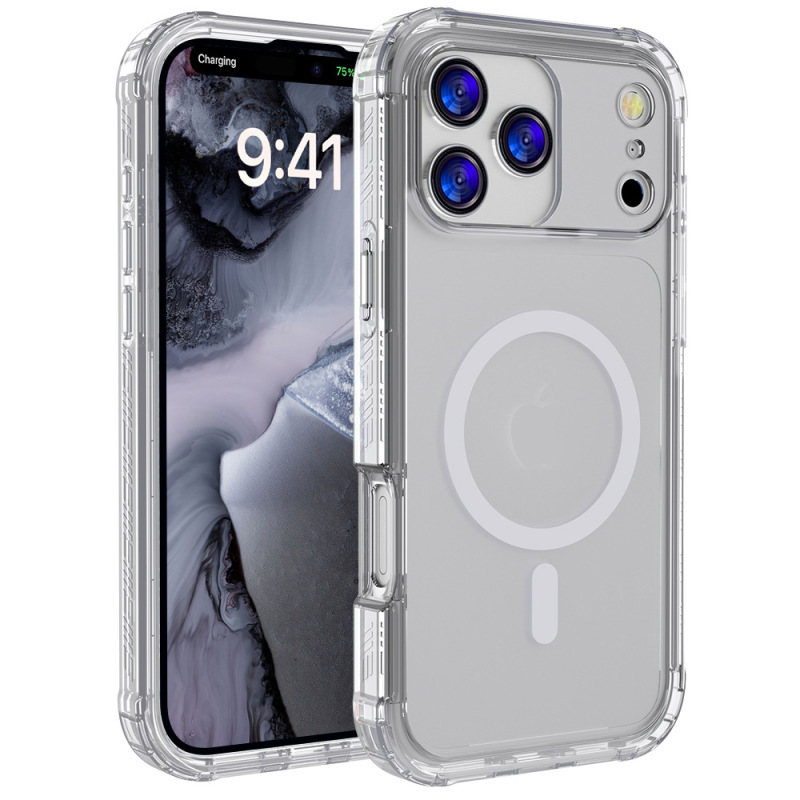 Apple iphone17PROMAX 新しい携帯電話ケースに適した落下防止肌感触レザーオイル磁気吸引クバラ|undefined