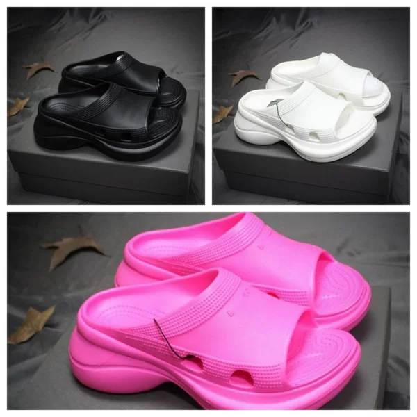 Pure Original Paris Summer Women's Versatile Fashionable Thick-Soled Height-Increasing EVA Soft-Soled Lightweight Slip-On Casual Shoes
