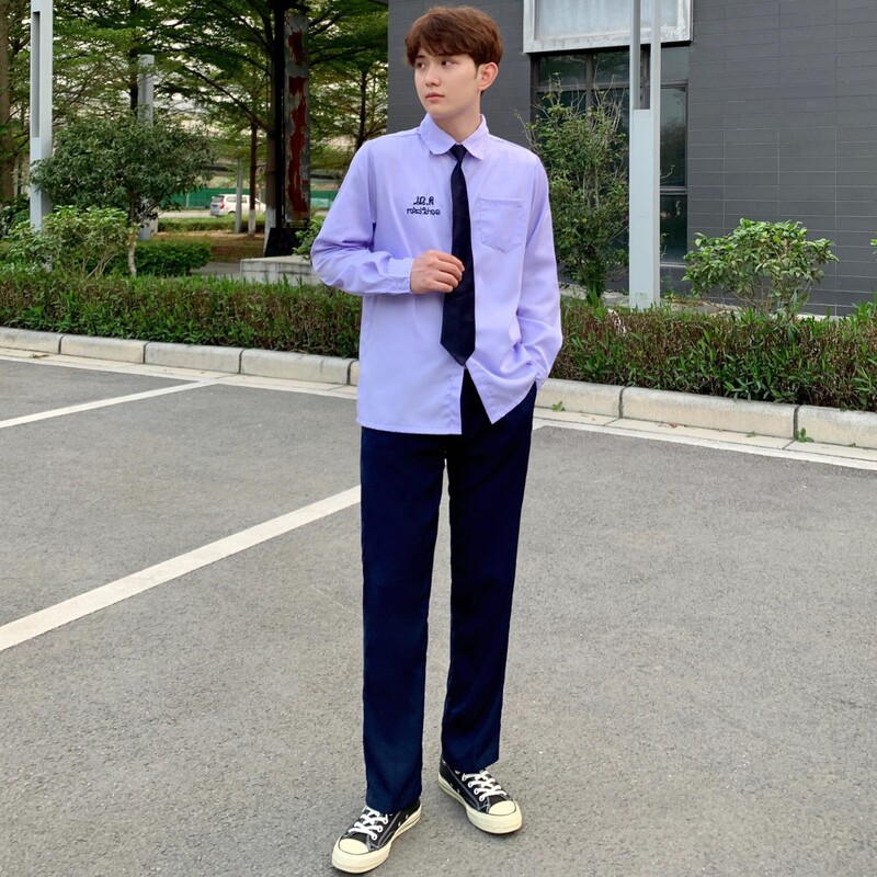 タイの学校制服 JK パフォーマンス服カレッジスタイル中学生と高校生半袖シャツ夏の卒業式制服スーツ|undefined