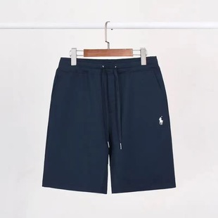 Cotton Summer Rl Men's Shorts Three-Point Polo Sweatpants Solid Color Sports Pants Casual Vacation Loose Sports British Style