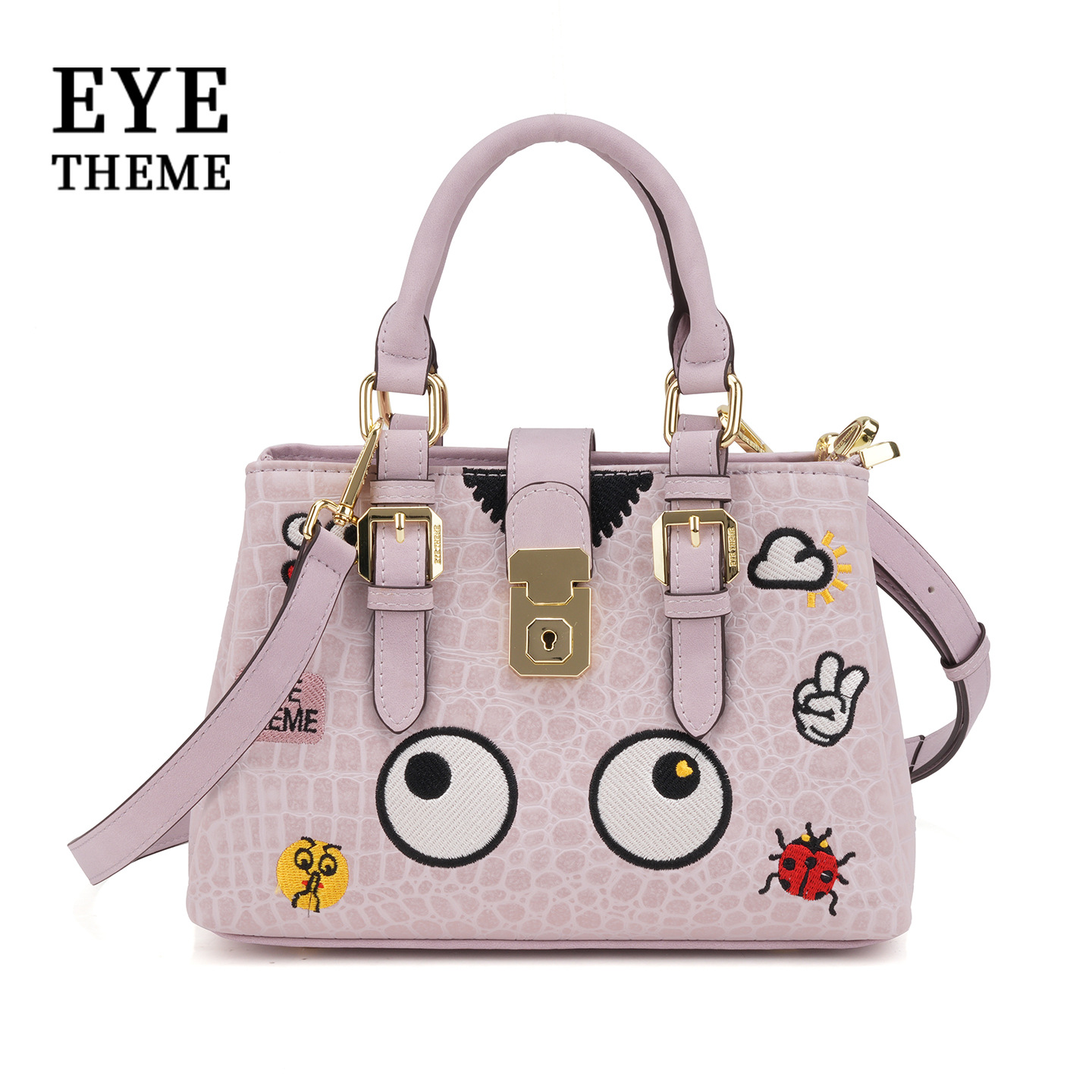 Damas nuevas 2025 cremallera práctica bordado de alto nivel nicho bolso de mochila PU 2876 #