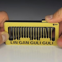 3D打印灵感菇咕哩弹拨玩具解压音效创意发生梳子乐器按压跨境