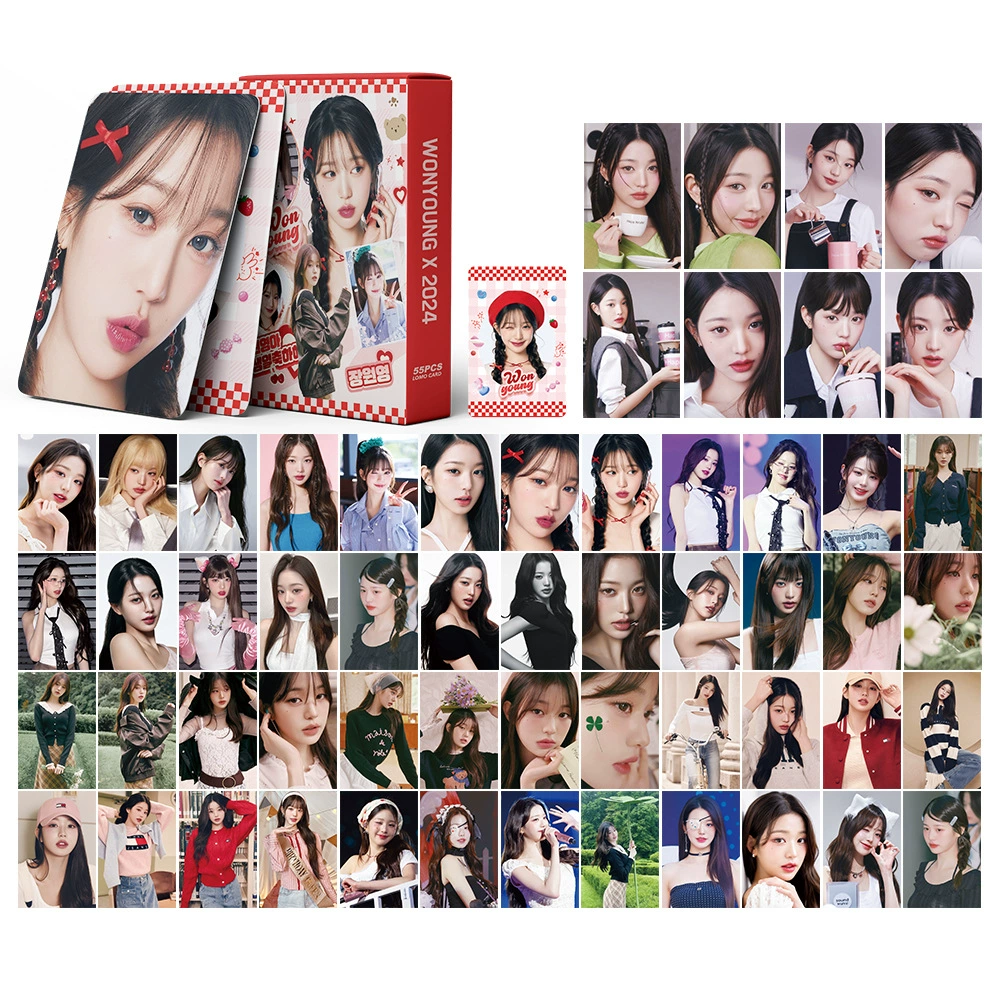 Образец постера WONYOUNG Poster Lomo Card 55 IVE Zhang Yuanying's Exquisite Collection Postcard Small Card