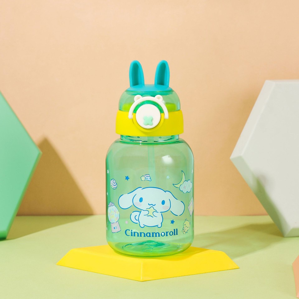 Nueva taza de plástico para niños en forma de conejito - Alto valor estético, taza de paja para estudiantes linda, taza de mensajero portátil para exteriores